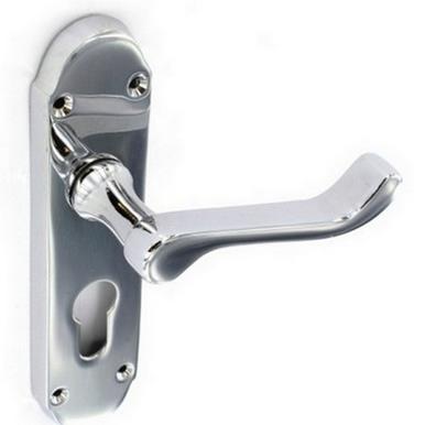 Securit S2713 Chrome Shaped Euro Lock Handles 170mm