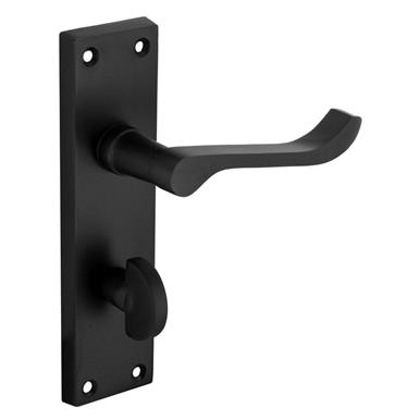 Securit S2717 Black Scroll Bathroom Handles 155mm