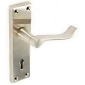 Securit S2720 Brushed Nickel Scroll Lock Handles 155mm