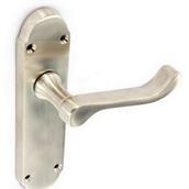 Securit S2731 Brushed Nickel Shaped Latch Handles 170mm