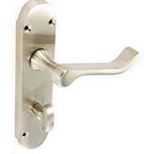 Securit S2732 Brushed Nickel Shaped Bathroom Handles 170mm