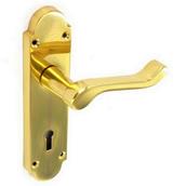 Securit S2820 Richmond Brass Lock Handles 170mm