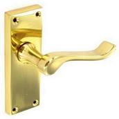 Securit S2841 Premier Brass Scroll Latch Handles 118mm