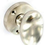 Securit S2870 Brushed Nickel Oval Mortice Knob 57mm