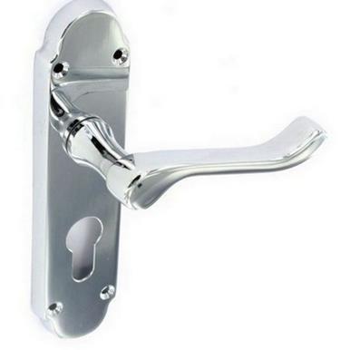 Securit S2914 Richmond Chrome Euro Lock Handles 170mm  * Clearance *