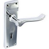 Securit S2915 Scroll Chrome Lock Handles 155mm