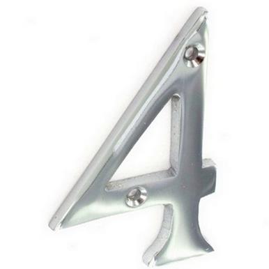 Securit S2964 Chrome Numeral No 4 75mm