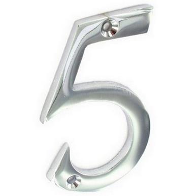 Securit S2965 Chrome Numeral No 5 75mm