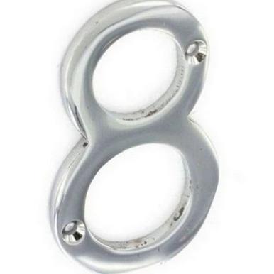 Securit S2968 Chrome Numeral No 8 75mm