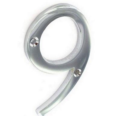 Securit S2969 Chrome Numeral No 9 75mm