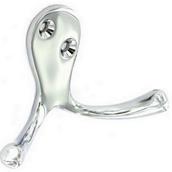 Securit S2982 Double Robe Hook Chrome 75mm