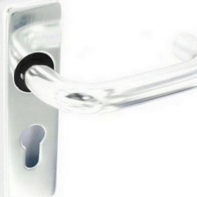 Securit S3024 Aluminium Round Bar Euro Lock Handles 150mm