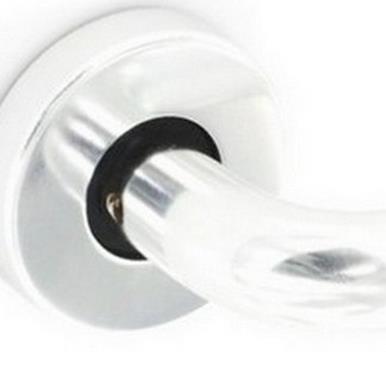 Securit S3029 Aluminium Round Bar on Rose Latch Handles 50mm