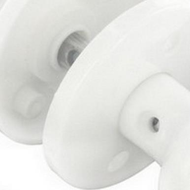Securit S3240 Plastic Mortice Knob Set White 50mm