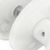 Securit S3240 Plastic Mortice Knob Set White 50mm