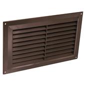 Securit S3268 Plastic Louvre Vent with Fixed Fly Screen Brown 9