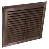 Securit S3269 Plastic Louvre Vent with Fixed Fly Screen Brown 9