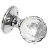 Securit S3291 Glass Mortice Knobs Chrome Ball 60mm