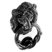 Securit S3324 Lion Head Knocker Black Antique 150mm