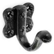 Securit S3345 Coat Hooks Black Antique 50mm Card of 2