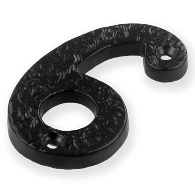 Securit S3356 Black Antique Numeral 6 75mm