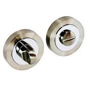 Securit S3477 Bathroom Thumbturn 50mm Satin Nickel / Chrome Plate