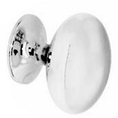 Securit S3511 Oval Cupboard Knob Chrome 35mm