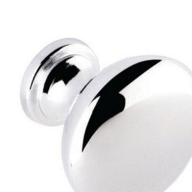 Securit S3526 Round Cupboard Knob Chrome 30mm
