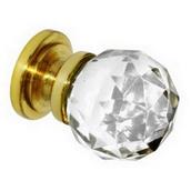 Securit S3557 Glass Ball Knob Polished Brass 32mm * Clearance *