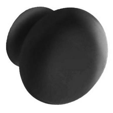 Securit S3574 Ceramic Cupboard Knob Black 35mm Card of 2