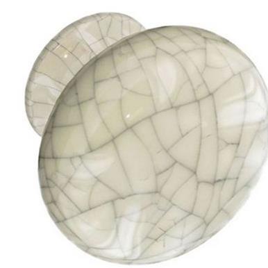 Securit S3578 Ceramic Cupboard Knob Cracked White 35mm Card of 2