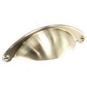 Securit S3677 Shell Drawer Pull Handle Brushed Nickel 64mm
