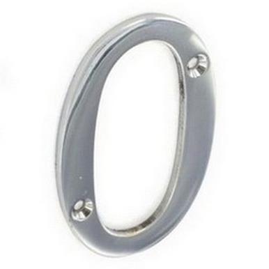 Securit S3800 Chrome Numeral 0 50mm * Discontinued Line *