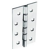 Securit S4155 Double Steel Washered Hinges Chrome Plated 100mm