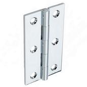 Securit S4213 Polished Chrome Plated Brass Butt Hinges 50mm 1 Pair