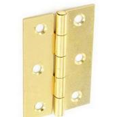 Securit S4307 Steel Butt Hinges Brass Plated 100mm 1 Pair
