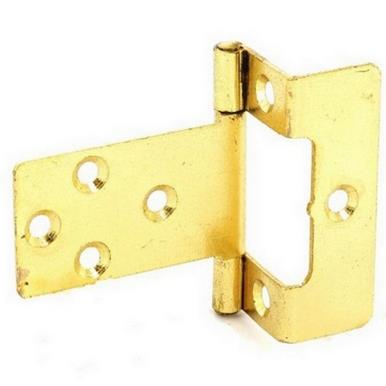 Securit S4409 Flush Hinges 5/8&quot; Cranked Brass 50mm