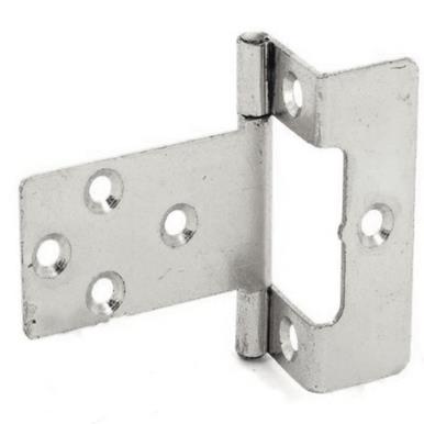 Securit S4410 Flush Hinges 5/8&quot; Cranked Zinc Plated 50mm