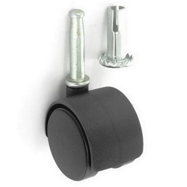 Securit S5325 Twin Wheel Castors Socket Fix 40mm Card of 4