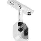 Securit S5541 Oval End Brackets Chrome 30mm Card of 2