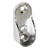 Securit S5542 Oval Rod Sockets Chrome 30mm Card of 2