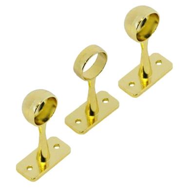 Securit S5558 1 Centre & 2 End Bracket Brass 19mm * Clearance *
