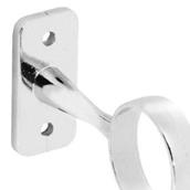 Securit S5553 1 Centre and 2 End Bracket Chrome 19mm