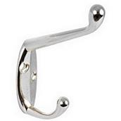 Securit S6106 Hat & Coat Hook Chrome 105mm