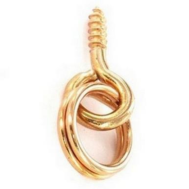 Securit S6214 Picture Screw Eye & Rings Coppered No 4 Card of 4
