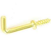 Securit S6319 Shouldered Square Hooks Brass 25mm Card of 5