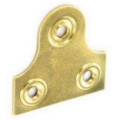 Securit S6804 Glass Plates Plain Electro Brass 32mm Card of 2