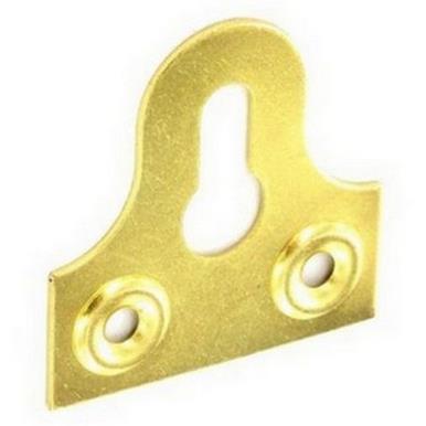 Securit S6805 Glass Plates Slotted Electro Brass 32mm Card of 2