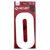 Securit S6910 White '0' Wheelie Bin Number 170mm Self Adhesive (Card of 2)