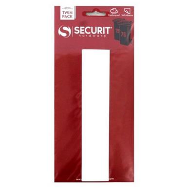 Securit S6911 White &#39;1&#39; Wheelie Bin Number 170mm Self Adhesive (Card of 2)